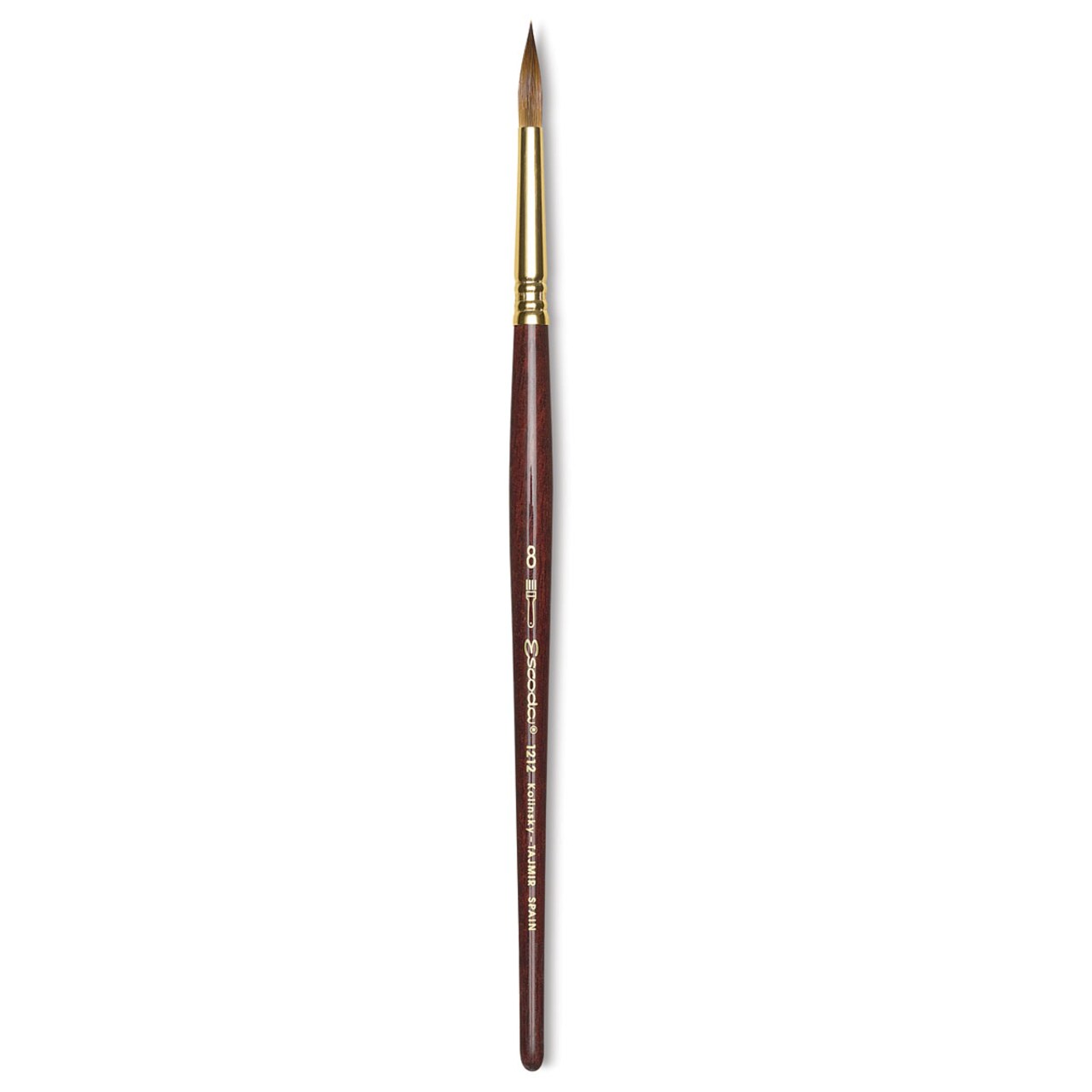 Escoda Reserva Kolinsky-Tajmyr Sable Brush - Pointed Round, Short Handle, Size 8